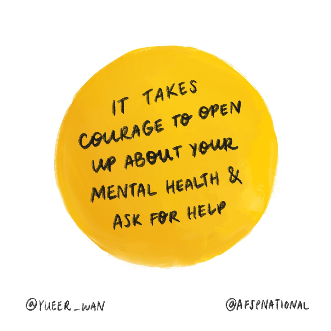 Text: it takes courage to open up about your mental health and ask for help